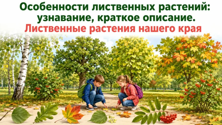 Дети узнают лиственные растения нашего края по листьям