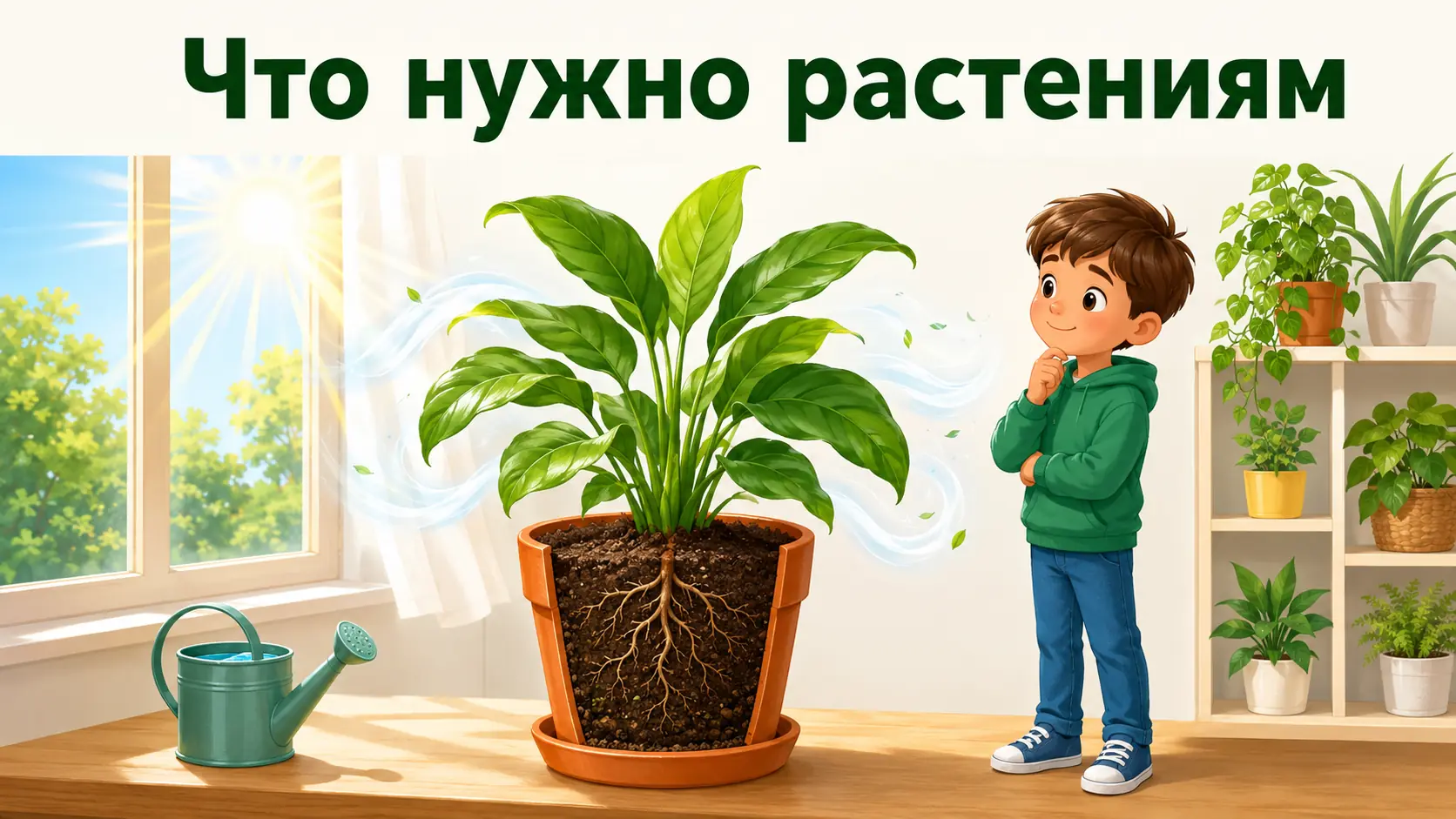 Свет, вода, воздух и почва нужны растениям