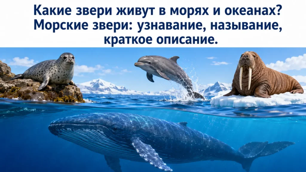 Какие звери живут в морях и океанах — морские звери