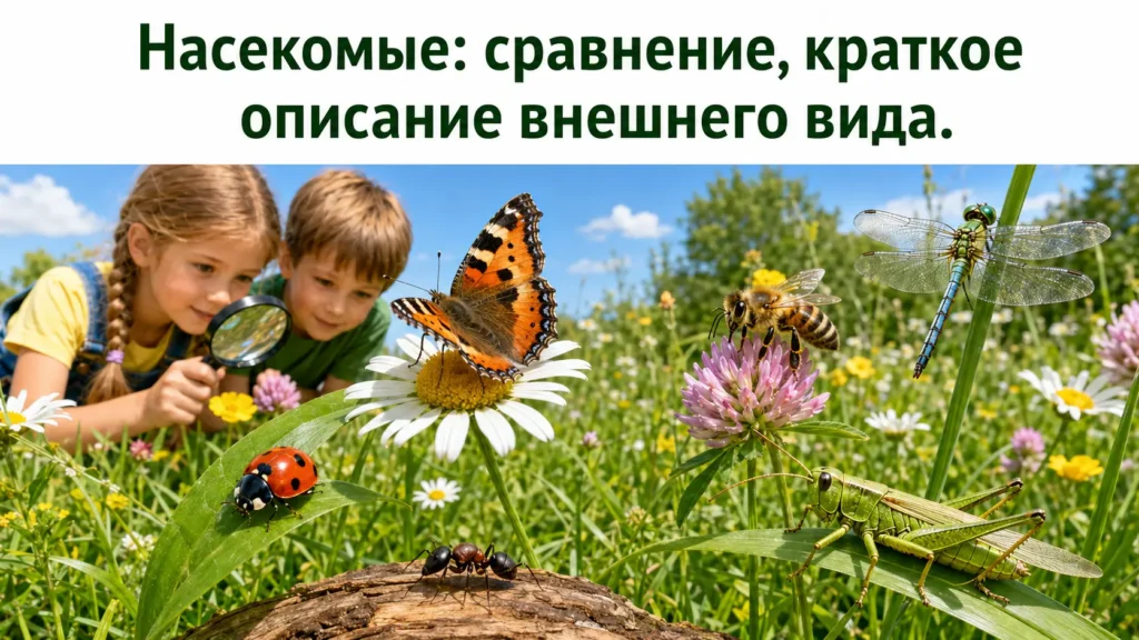 Насекомые: сравнение и описание внешнего вида